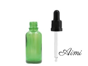 5 ml Zelená Sklenená Fľaška s Kvapkadlom s Čiernou T/E Pipetou (Varianta 5 ml Zelená Sklenená Fľaška s Kvapkadlom s Čiernou T/E Pipetou)