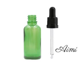 15ml Zelená Sklenená Fľaška s Kvapkadlom s Čiernou T/E Pipetou (Varianta 15ml Zelená Sklenená Fľaška s Kvapkadlom s Čiernou T/E Pipetou)