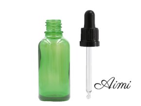 30ml Zelená Sklenená Fľaška s Kvapkadlom s Čiernou T/E Pipetou (Varianta 30ml Zelená Sklenená Fľaška s Kvapkadlom s Čiernou T/E Pipetou)