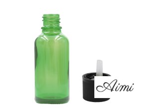 50ml Zelená Sklenená Fľaška s Uzáverom s Detskou Poistkou (Varianta 50ml Zelená Sklenená Fľaška s Uzáverom s Detskou Poistkou)