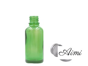 15ml Zelená Sklenená Fľaška s Hliníkovým Uzáverom (Varianta 15ml Zelená Sklenená Fľaška s Hliníkovým Uzáverom)