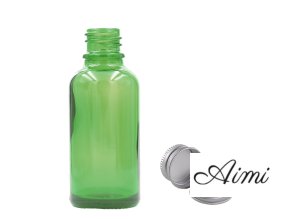 50ml Zelená Sklenená Fľaška s Hliníkovým Uzáverom (Varianta 50ml Zelená Sklenená Fľaška s Hliníkovým Uzáverom)
