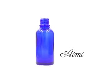 10ml Modrá Sklenená Fľaška - Bez Uzáveru