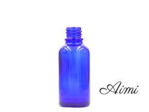 15ml Modrá Sklenená Fľaška - Bez Uzáveru