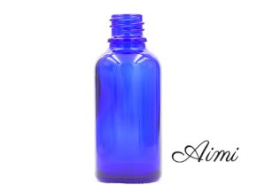 100ml Modrá Sklenená Fľaška - Bez Uzáveru