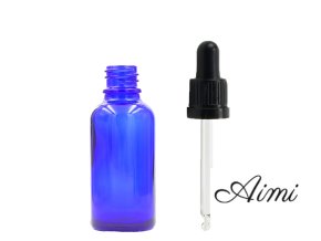10ml Modrá Sklenená Fľaška s Kvapkadlom s Čiernou T/E Pipetou (Varianta 10ml Modrá Sklenená Fľaška s Kvapkadlom s Čiernou T/E Pipetou)