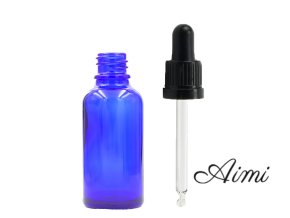 15ml Modrá Sklenená Fľaška s Kvapkadlom s Čiernou T/E Pipetou (Varianta 15ml Modrá Sklenená Fľaška s Kvapkadlom s Čiernou T/E Pipetou)