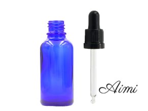 30ml Modrá Sklenená Fľaška s Kvapkadlom s Čiernou T/E Pipetou (Varianta 30ml Modrá Sklenená Fľaška s Kvapkadlom s Čiernou T/E Pipetou)