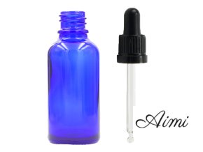 100ml Modrá Sklenená Fľaška s Kvapkadlom s Čiernou T/E Pipetou (Varianta 100ml Modrá Sklenená Fľaška s Kvapkadlom s Čiernou T/E Pipetou)