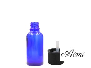 5ml Modrá Sklenená Fľaška s Uzáverom s Detskou Poistkou (Varianta 5ml Modrá Sklenená Fľaška s Uzáverom s Detskou Poistkou)