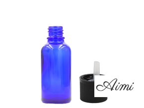 15ml Modrá Sklenená Fľaška s Uzáverom s Detskou Poistkou (Varianta 15ml Modrá Sklenená Fľaška s Uzáverom s Detskou Poistkou)