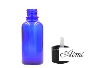 50ml Modrá Sklenená Fľaška s Uzáverom s Detskou Poistkou (Varianta 50ml Modrá Sklenená Fľaška s Uzáverom s Detskou Poistkou)