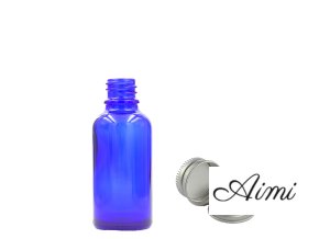 5ml Modrá Sklenená Fľaška s Hliníkovým Uzáverom (Varianta 5ml Modrá Sklenená Fľaška s Hliníkovým Uzáverom)
