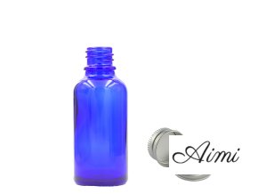 15ml Modrá Sklenená Fľaška s Hliníkovým Uzáverom (Varianta 15ml Modrá Sklenená Fľaška s Hliníkovým Uzáverom)