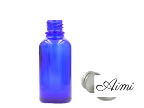 30ml Modrá Sklenená Fľaška s Hliníkovým Uzáverom (Varianta 30ml Modrá Sklenená Fľaška s Hliníkovým Uzáverom)