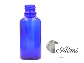 100ml Modrá Sklenená Fľaška s Hliníkovým Uzáverom (Varianta 100ml Modrá Sklenená Fľaška s Hliníkovým Uzáverom)