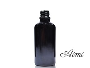 30ml Čierna Sklenená Fľaška - Bez Uzáveru