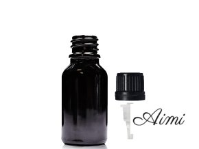15ml Čierna Sklenená Fľaška s Kvapkadlom (Varianta 15ml Čierna Sklenená Fľaška s Kvapkadlom)