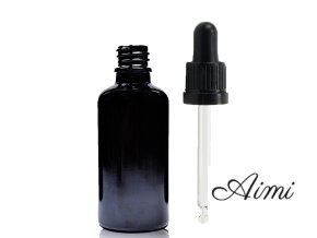 30ml Čierna Sklenená Fľaška s Kvapkadlom s Čiernou T/E Pipetou (Varianta 30ml Čierna Sklenená Fľaška s Kvapkadlom s Čiernou T/E Pipetou)