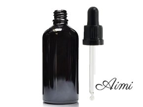 100ml Čierna Sklenená Fľaška s Kvapkadlom s Čiernou T/E Pipetou (Varianta 100ml Čierna Sklenená Fľaška s Kvapkadlom s Čiernou T/E Pipetou)