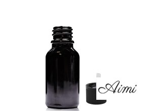 15ml Čierna Sklenená Fľaška s Uzáverom s Detskou Poistkou (Varianta 15ml Čierna Sklenená Fľaška s Uzáverom s Detskou Poistkou)