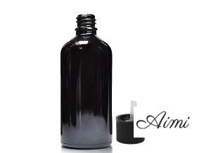 100ml Čierna Sklenená Fľaška s Uzáverom s Detskou Poistkou (Varianta 100ml Čierna Sklenená Fľaška s Uzáverom s Detskou Poistkou)