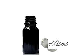 5ml Čierna Sklenená Fľaška s Hliníkovým Uzáverom (Varianta 5ml Čierna Sklenená Fľaška s Hliníkovým Uzáverom)