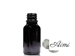 15ml Čierna Sklenená Fľaška s Hliníkovým Uzáverom (Varianta 15ml Čierna Sklenená Fľaška s Hliníkovým Uzáverom)