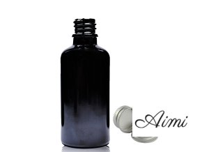 50ml Čierna Sklenená Fľaška s Hliníkovým Uzáverom (Varianta 50ml Čierna Sklenená Fľaška s Hliníkovým Uzáverom)