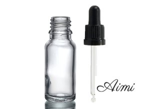 15ml Číra Sklenená Fľaška s Kvapkadlom s Čiernou T/E Pipetou (Varianta 15ml Číra Sklenená Fľaška s Kvapkadlom s Čiernou T/E Pipetou)