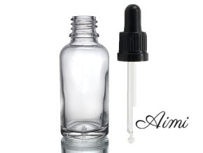 30ml Číra Sklenená Fľaška s Kvapkadlom s Čiernou T/E Pipetou (Varianta 30ml Číra Sklenená Fľaška s Kvapkadlom s Čiernou T/E Pipetou)