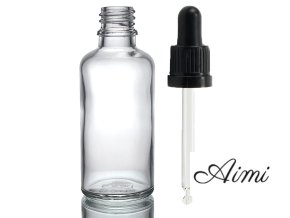 100ml Číra Sklenená Fľaška s Kvapkadlom s Čiernou T/E Pipetou (Varianta 100ml Číra Sklenená Fľaška s Kvapkadlom s Čiernou T/E Pipetou)