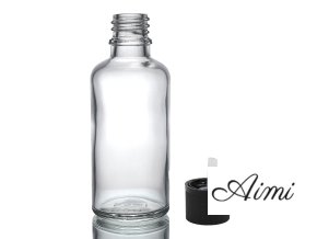 50ml Číra Sklenená Fľaška s Uzáverom s Detskou Poistkou (Varianta 50ml Číra Sklenená Fľaška s Uzáverom s Detskou Poistkou)