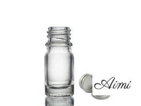 5ml Číra Sklenená Fľaška s Hliníkovým Uzáverom (Varianta 5ml Číra Sklenená Fľaška s Hliníkovým Uzáverom)