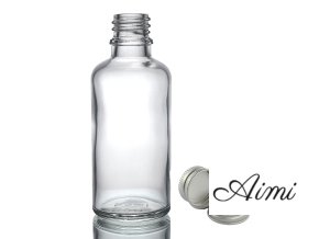 50ml Číra Sklenená Fľaška s Hliníkovým Uzáverom (Varianta 50ml Číra Sklenená Fľaška s Hliníkovým Uzáverom)
