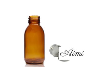 100ml Jantárová Sklenená Fľaša s Hliníkovým Uzáverom (Varianta 100ml Jantárová Sklenená Fľaša s  Hliníkovým Uzáverom)