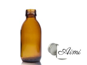 150ml Jantárová Sklenená Fľaša s Hliníkovým Uzáverom (Varianta 150ml Jantárová Sklenená Fľaša s  Hliníkovým Uzáverom)