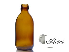 250ml Jantárová Sklenená Fľaša s Hliníkovým Uzáverom (Varianta 250ml Jantárová Sklenená Fľaša s  Hliníkovým Uzáverom)