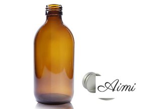 300ml Jantárová Sklenená Fľaša s Hliníkovým Uzáverom (Varianta 300ml Jantárová Sklenená Fľaša s  Hliníkovým Uzáverom)