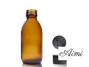 150ml Fľaška z Jantárového Skla s Uzáverom (Varianta 150ml Fľaška z Jantárového Skla s Uzáverom)