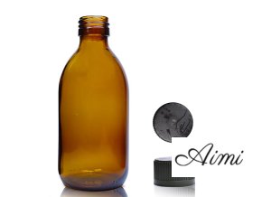 250ml Fľaška z Jantárového Skla s Uzáverom (Varianta 250ml Fľaška z Jantárového Skla s Uzáverom)