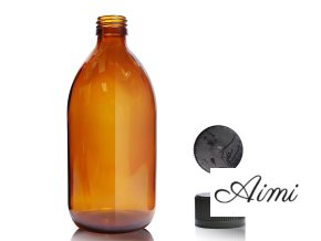 500ml Fľaška z Jantárového Skla s Uzáverom (Varianta 500ml Fľaška z Jantárového Skla s Uzáverom)