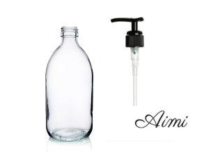 150ml Lieková Fľaška z Číreho Skla s Čiernou Plastovou Pumpičkou (Varianta 150ml Lieková Fľaška z Číreho Skla s Čiernou Plastovou Pumpičkou)