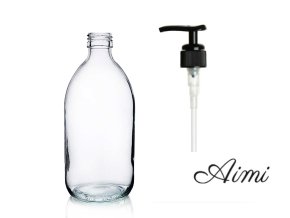 200ml Lieková Fľaška z Číreho Skla s Čiernou Plastovou Pumpičkou (Varianta 200ml Lieková Fľaška z Číreho Skla s Čiernou Plastovou Pumpičkou)