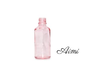 10ml Ružová Sklenená Fľaška - Bez Uzáveru