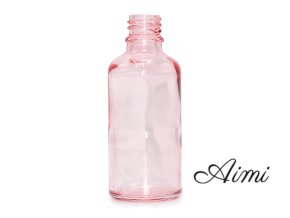 100ml Ružová Sklenená Fľaška - Bez Uzáveru