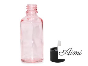 100ml Ružová Sklenená Fľaška s Uzáverom s Detskou Poistkou (Varianta 100ml Ružová Sklenená Fľaška s Uzáverom s Detskou Poistkou)