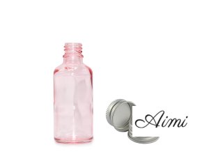 10ml Ružová Sklenená Fľaška s Hliníkovým Uzáverom (Varianta 10ml Ružová Sklenená Fľaška  s Hliníkovým Uzáverom)