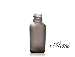 30ml Fľaška z Matného Šedého Skla - Bez Uzáveru
