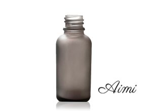 50ml Fľaška z Matného Šedého Skla - Bez Uzáveru